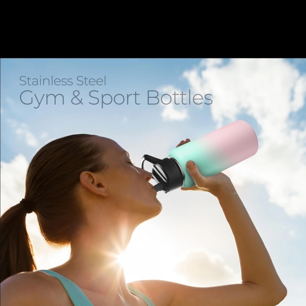 SipX Insulated 25 OUNCE Eco Friendly Water Bottle - Peach. New In BOX - Picture 3 of 6